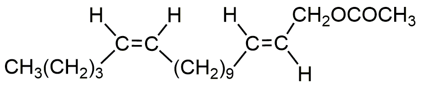 (E,Z)-2,13-octadecadien-1-yl acetate structure